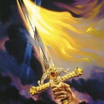 flaming sword